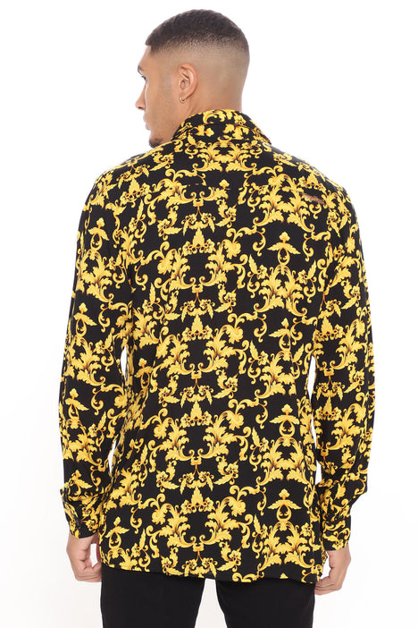 Gold long sleeve on sale shirt