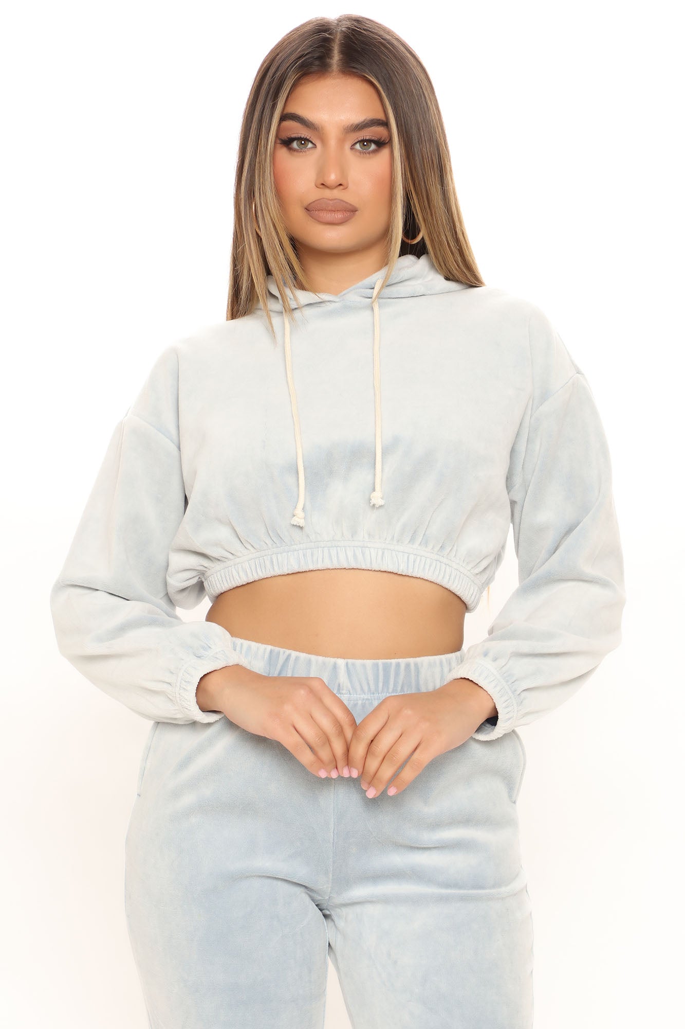 Living The Comfy Life Cropped Sweater - Blue, Fashion Nova, Sweaters