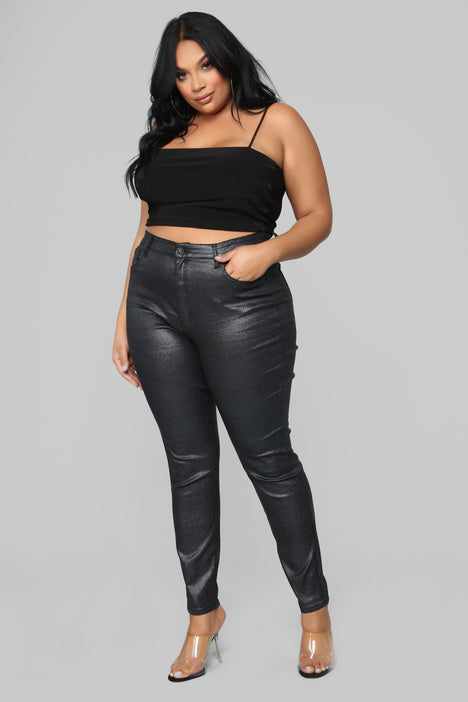 Leather pants for top plus size women