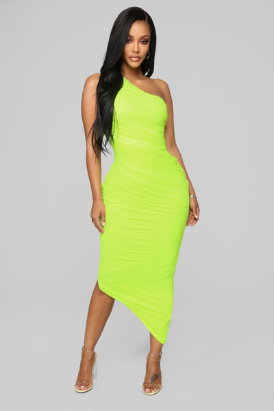 Fashion nova neon yellow dress new arrivals