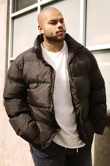 Now Or Never Puffer Jacket - Black, Fashion Nova, Mens Jackets