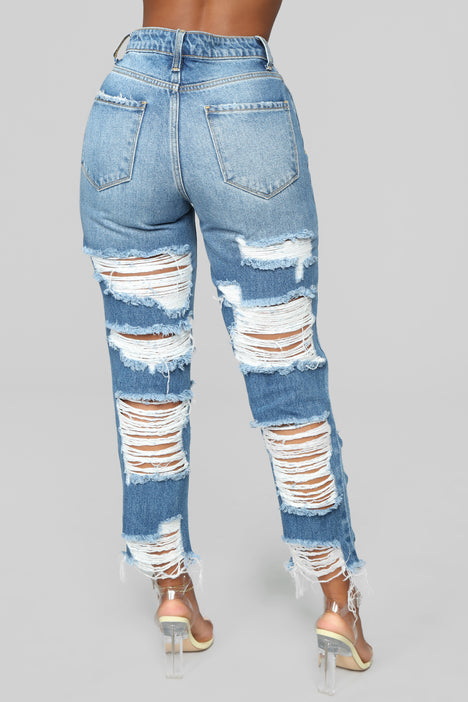Bennie Boyfriend Jeans Medium Blue Wash