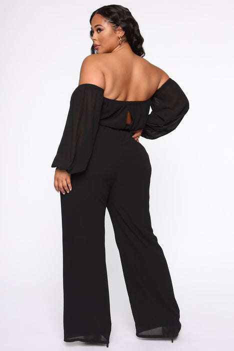 Lorena off outlet shoulder jumpsuit