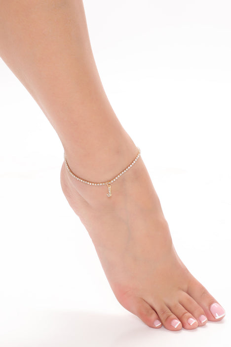 Anklet with initial j sale