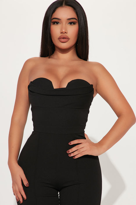 Fashion nova 2025 strapless jumpsuit