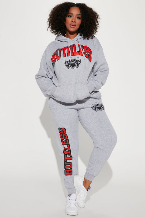 Ruthless Rebel Hoodie Heather Grey