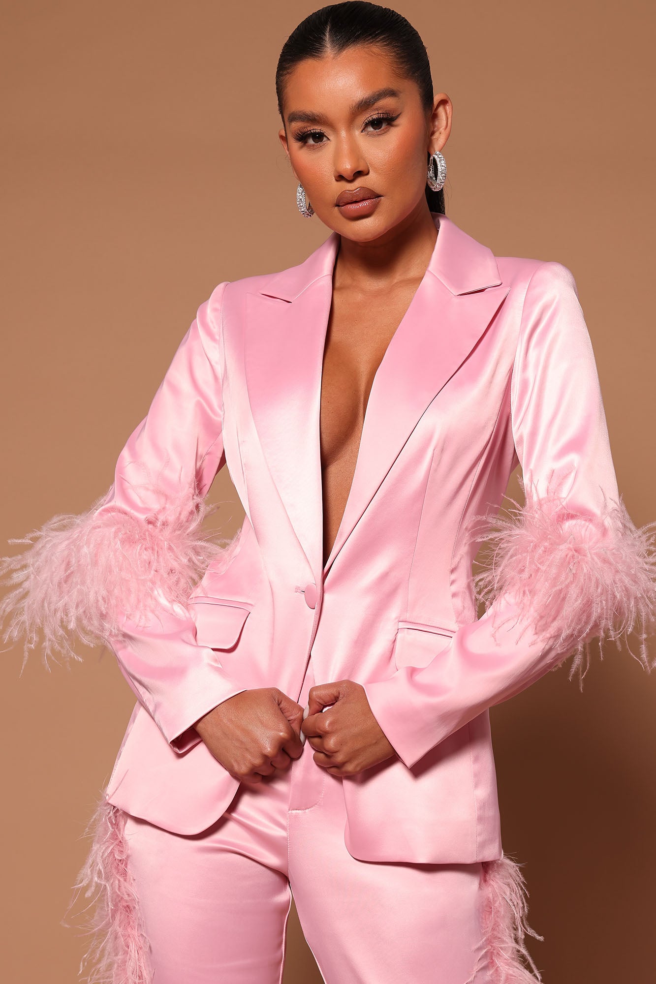 Pink suit 2025 fashion nova