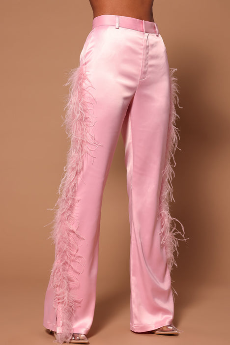 Cassandra Feather Pant Pink Pink