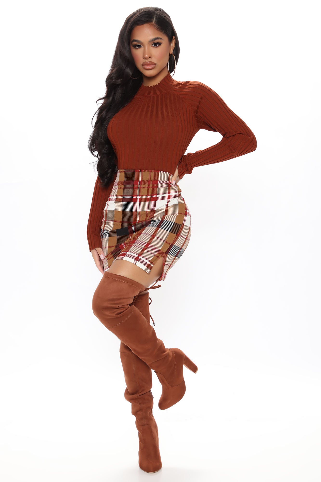 Plaid skirt outlet fashion nova