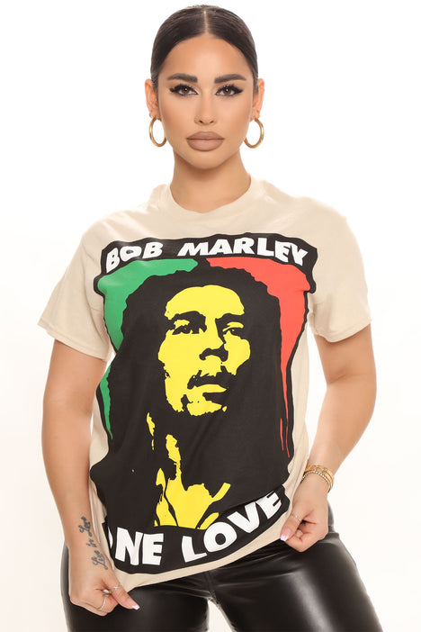 Bob Marley One Love Top - Sand  Fashion Nova, Screens Tops and