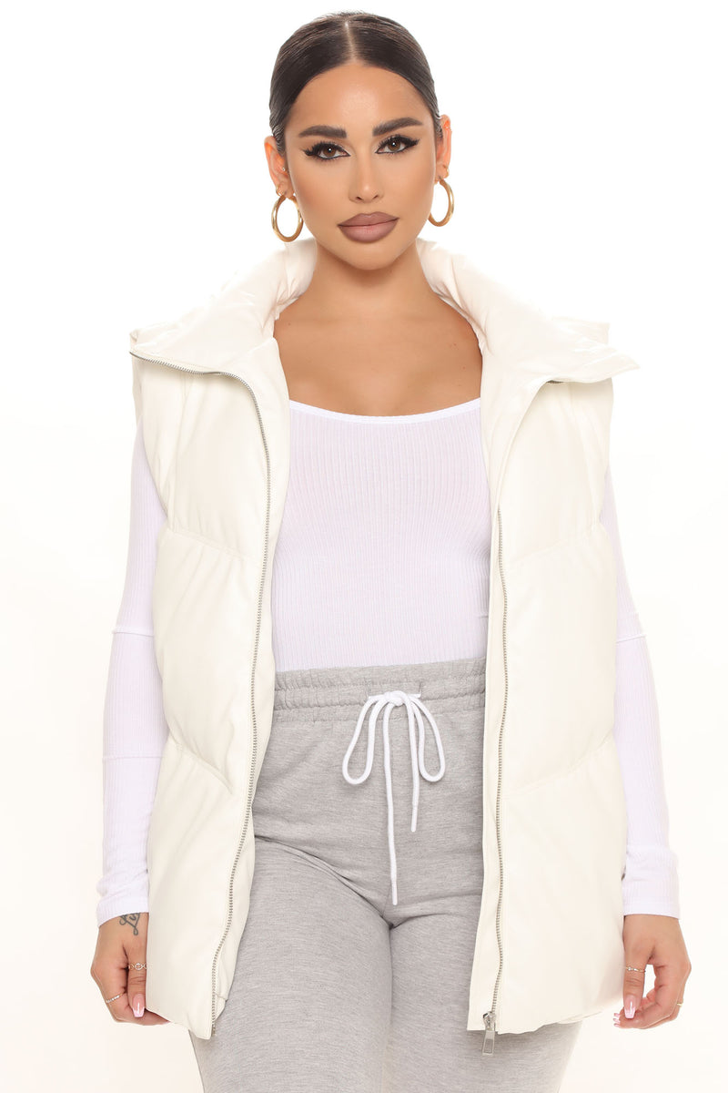 My Own Ideas Puffer Vest - Ivory | Fashion Nova, Jackets & Coats ...