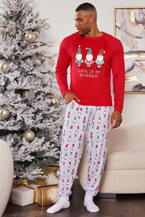 Mens red christmas pajamas deals