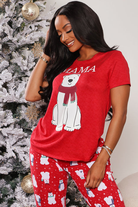 Polar Bear Fam Holiday PJ Set - Red/combo, Fashion Nova, Lingerie &  Sleepwear