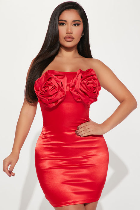 Fashion nova plus size red dress clearance