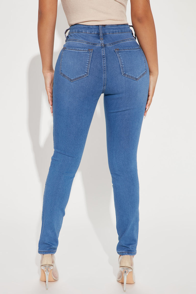Petite Classic Mid Rise Skinny Jeans - Medium Blue Wash | Fashion Nova ...