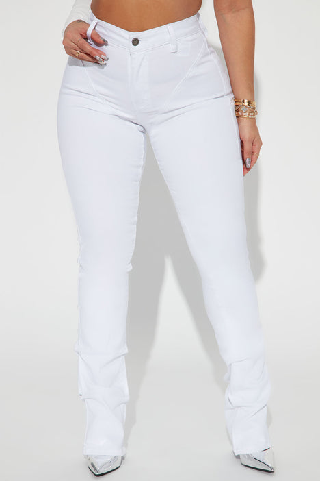 Fashion nova white jeans top
