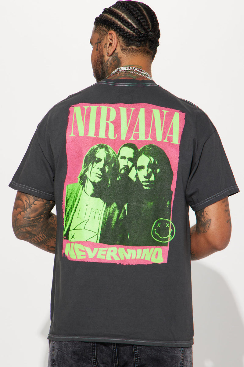 Nirvana Nevermind Short Sleeve Tee - Black | Fashion Nova, Mens Graphic ...