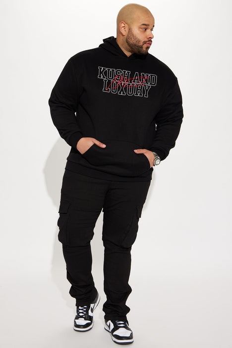 Kush And Luxury Embroidered Hoodie Black