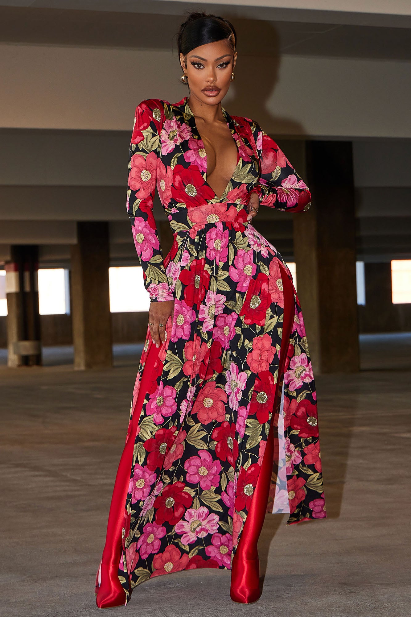 Fashion nova floral maxi dress Clearance