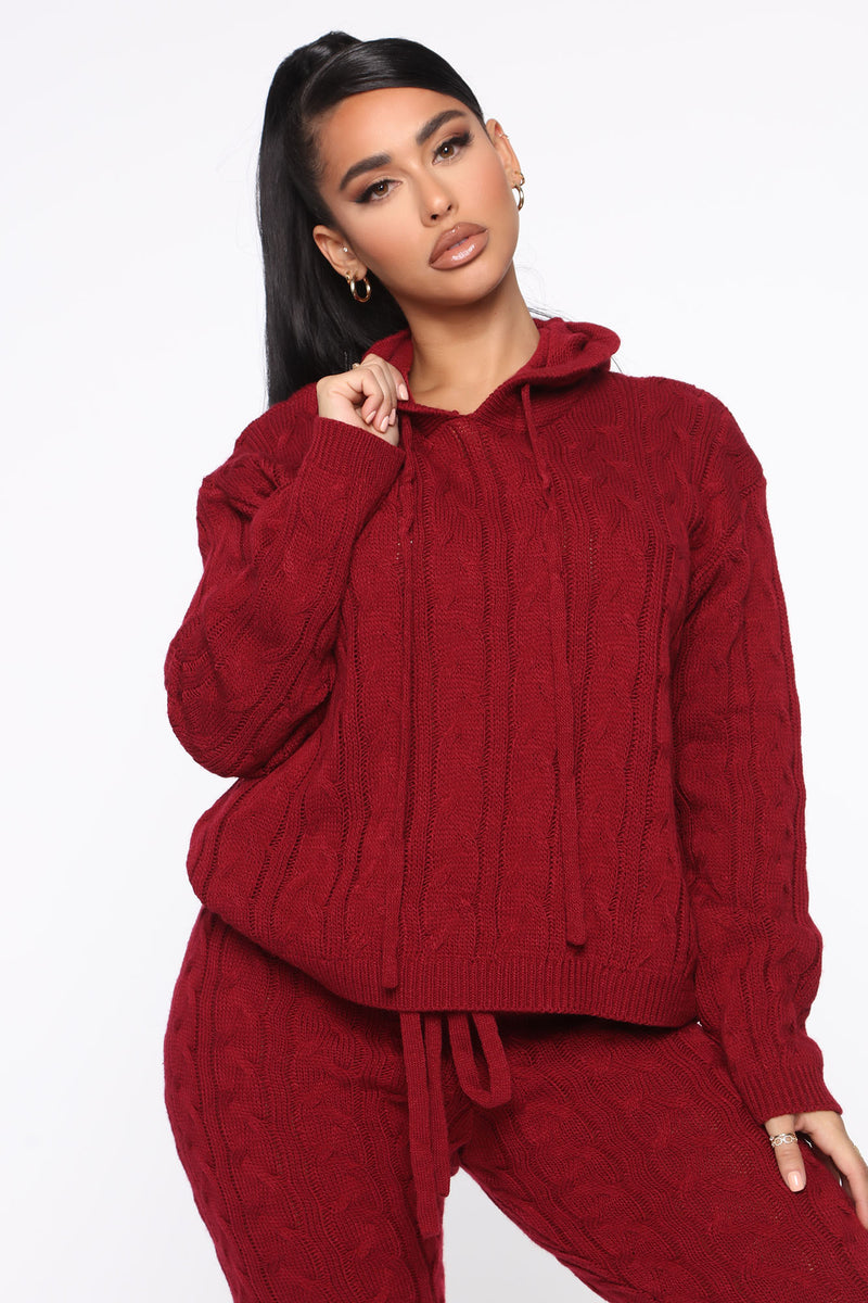 Can You Knit It Sweater Set - Burgundy | Fashion Nova, Matching Sets ...