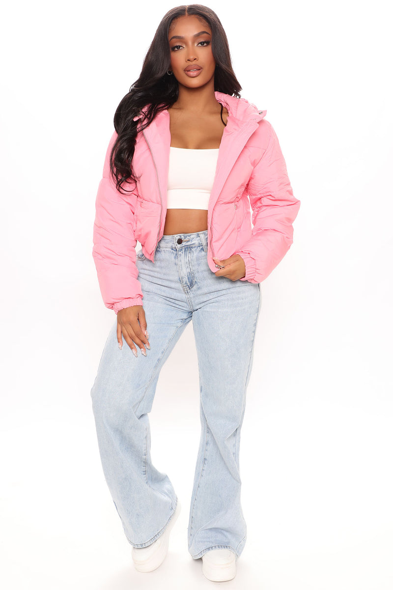 Can't Be Beat Cropped Puffer Jacket - Pink | Fashion Nova, Jackets ...