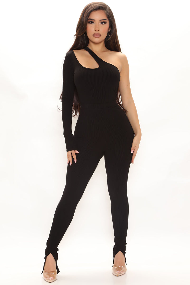 Trisha One Shoulder Snatched Bodysuit - Black | Fashion Nova, Bodysuits ...