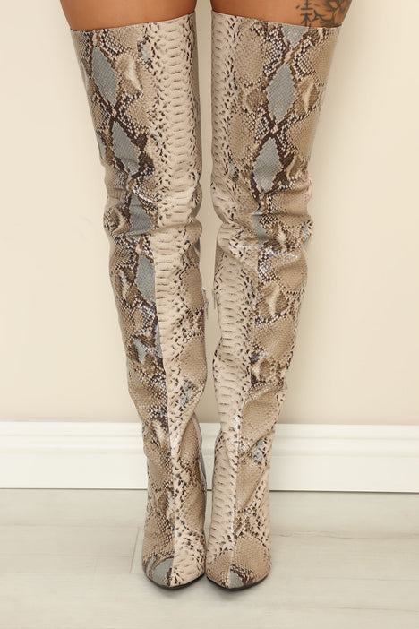 Multi color over outlet the knee boots