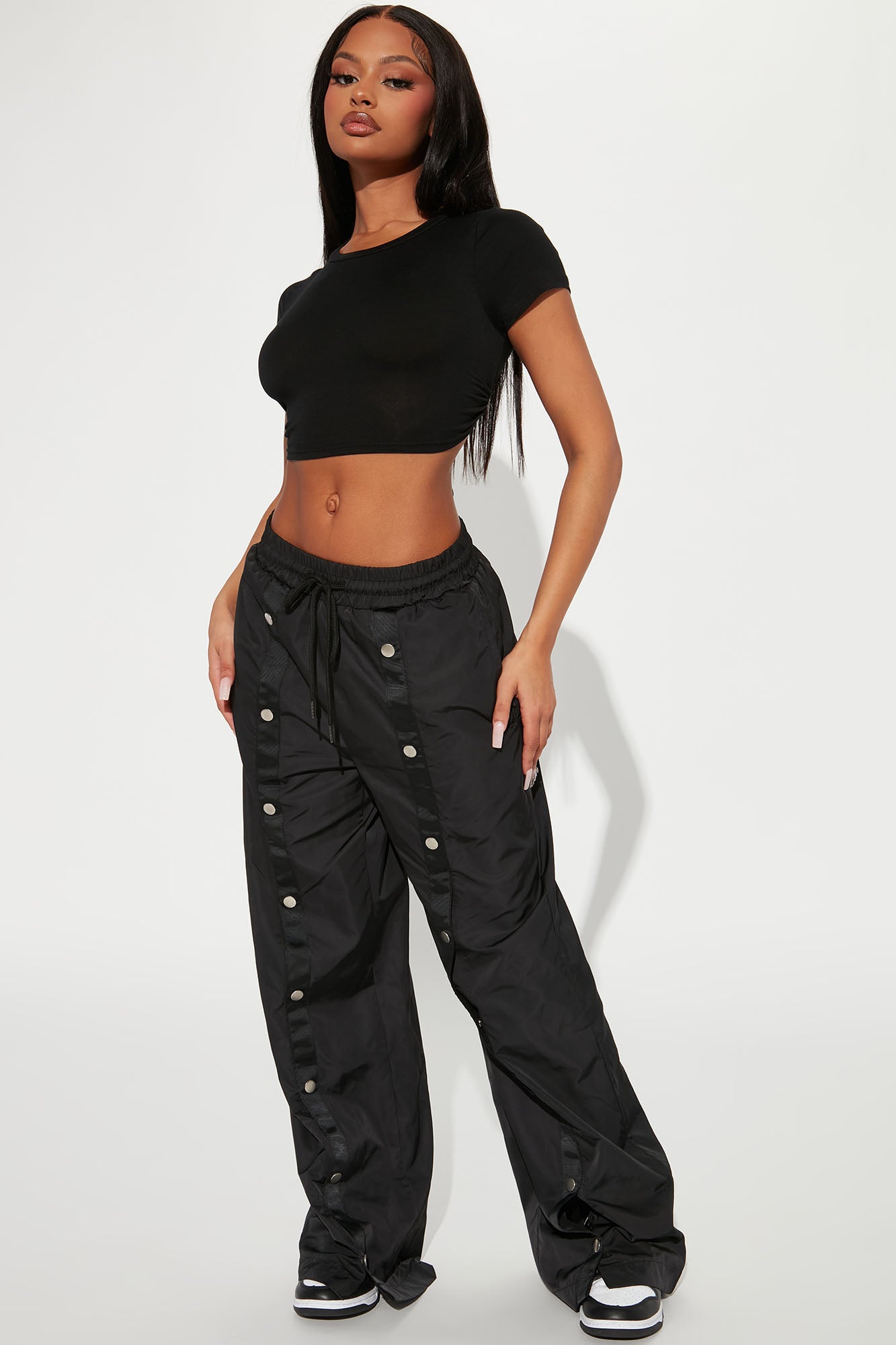 Sin City Snap Parachute Pant - Black, Fashion Nova, Pants