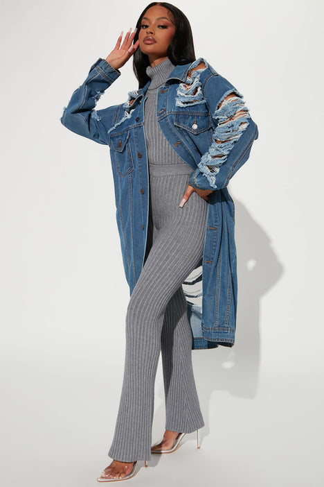 Long maxi denim jacket new arrivals