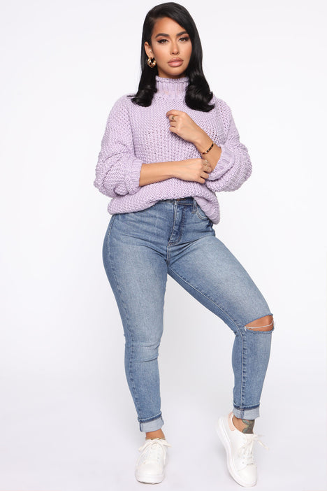 Sweet Tooth Knit Sweater Lavender Fashion Nova Sweaters