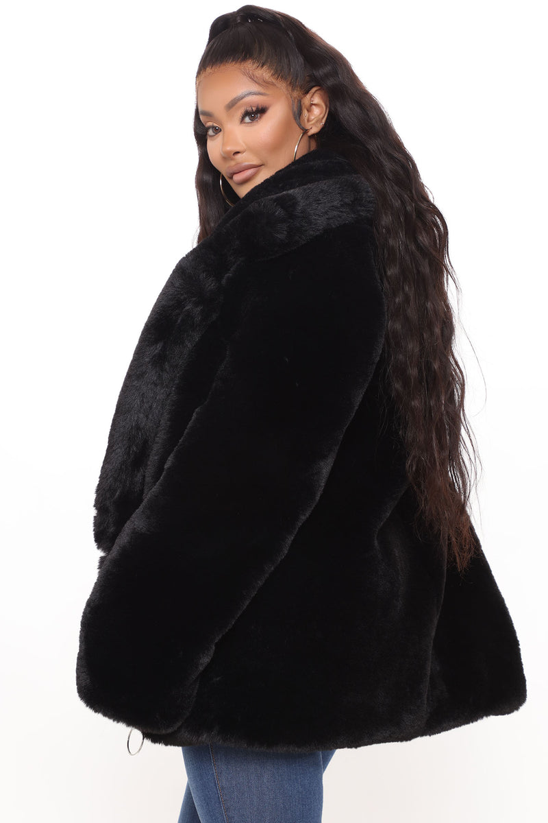 Arrive In Luxury Faux Fur Jacket - Black | Fashion Nova, Jackets ...