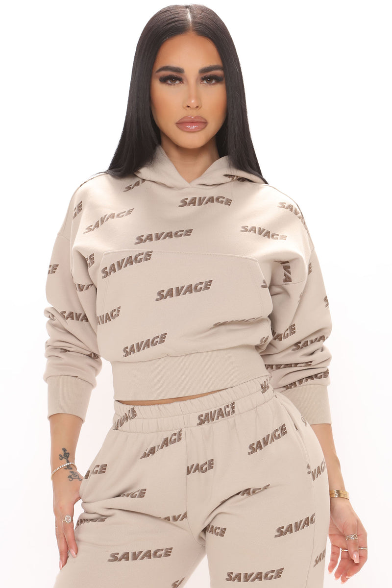 Savage cropped hoodie Clearance
