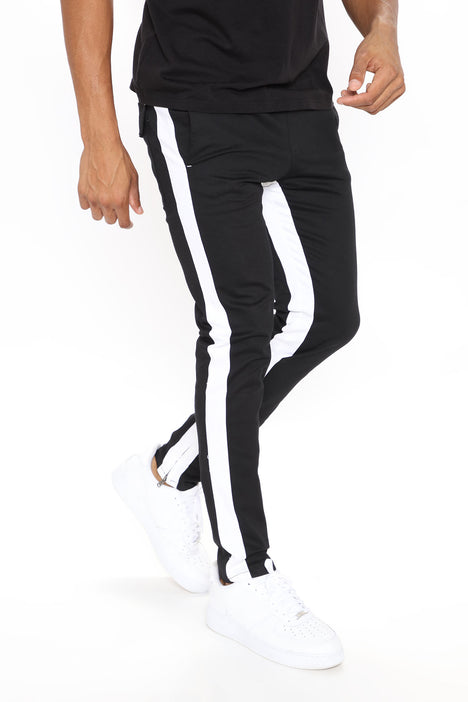 Travis Twill Joggers Black White Fashion Nova Mens Pants