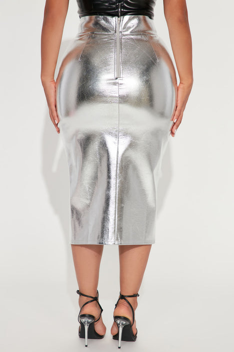Silver metallic new arrivals skirt 6.5