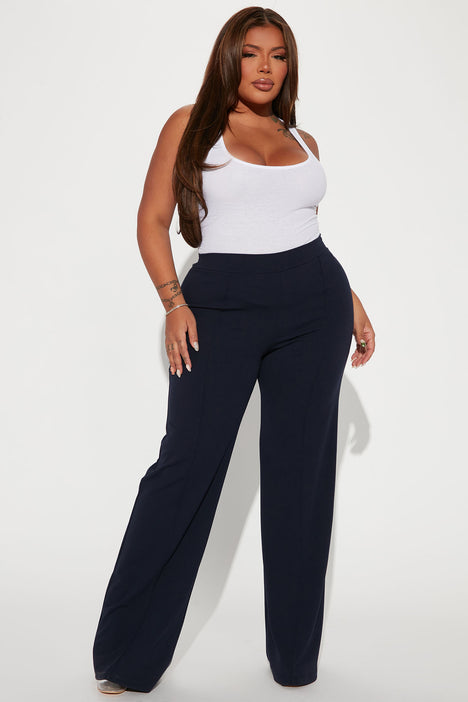 Tall Victoria High Waisted Dress Pants Navy