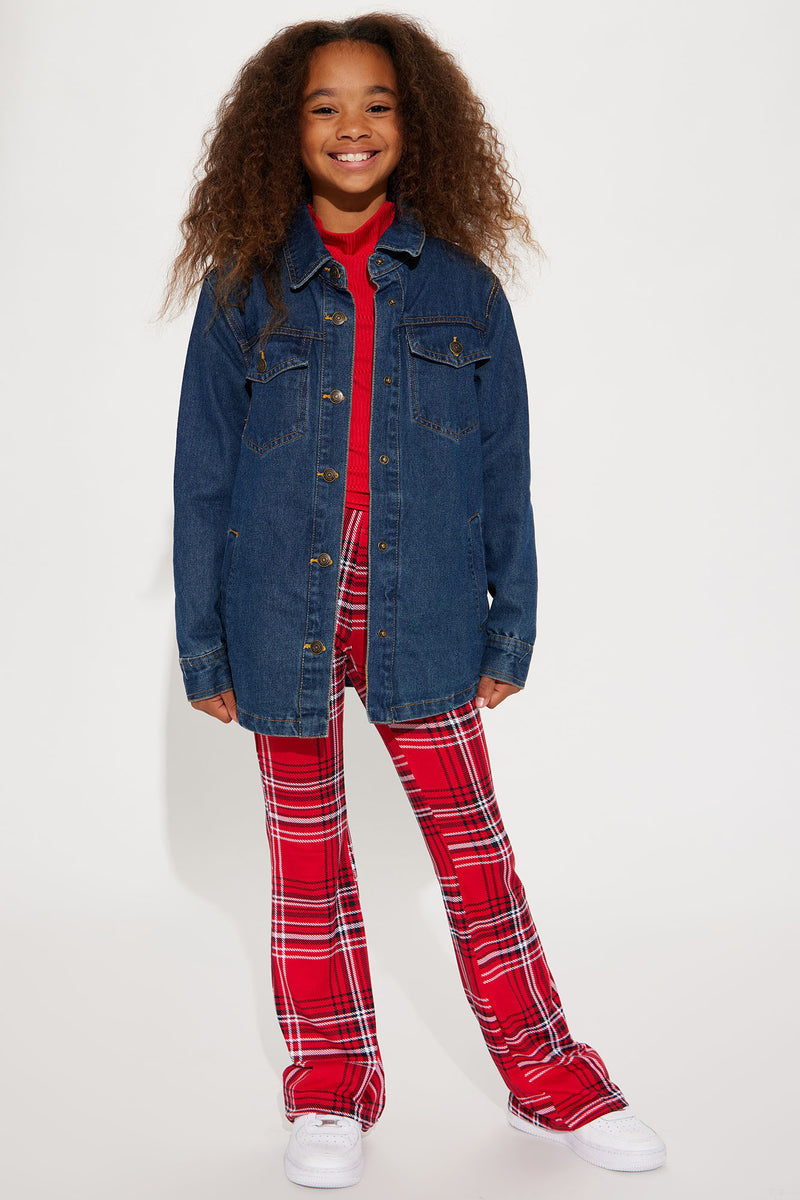 Mini Checkin' It Twice Flare Pant - Red/combo | Fashion Nova, Kids ...