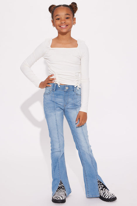 Mini Diem Pull On Flare Jeans - Medium Wash