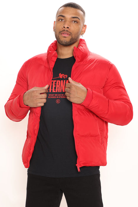 Vito Denim Jacket - Red, Fashion Nova, Mens Jackets