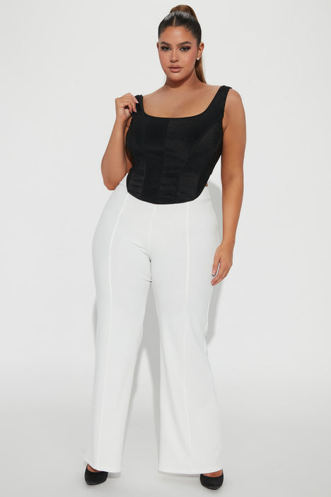 Brilliant White Women's Stretch Business Casual High Waisted Work Offi –  Lookbook Store