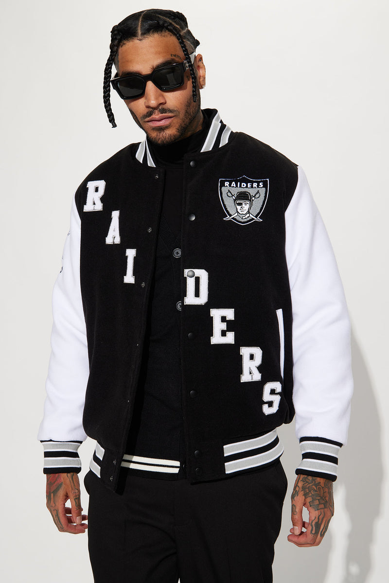 Raiders Varsity Jacket Black/White Fashion Nova, Mens Jackets