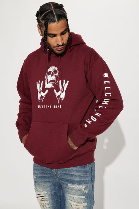 Burgundy hoodies deals mens