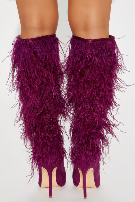 That Extra Something Knee High Boots Plum Fashion Nova Shoes