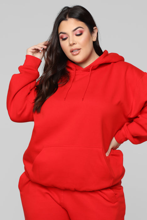 Fashion nova red hoodie on sale
