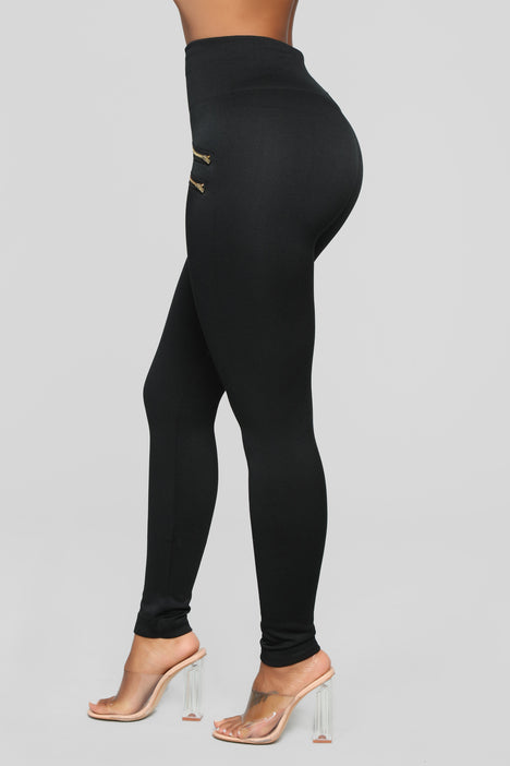 Fashion nova black leggings sale
