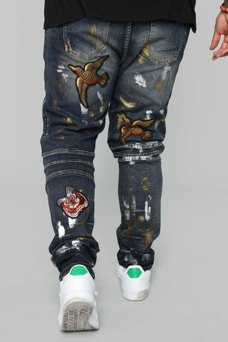 Gwen Moto Jeans Vintage Wash