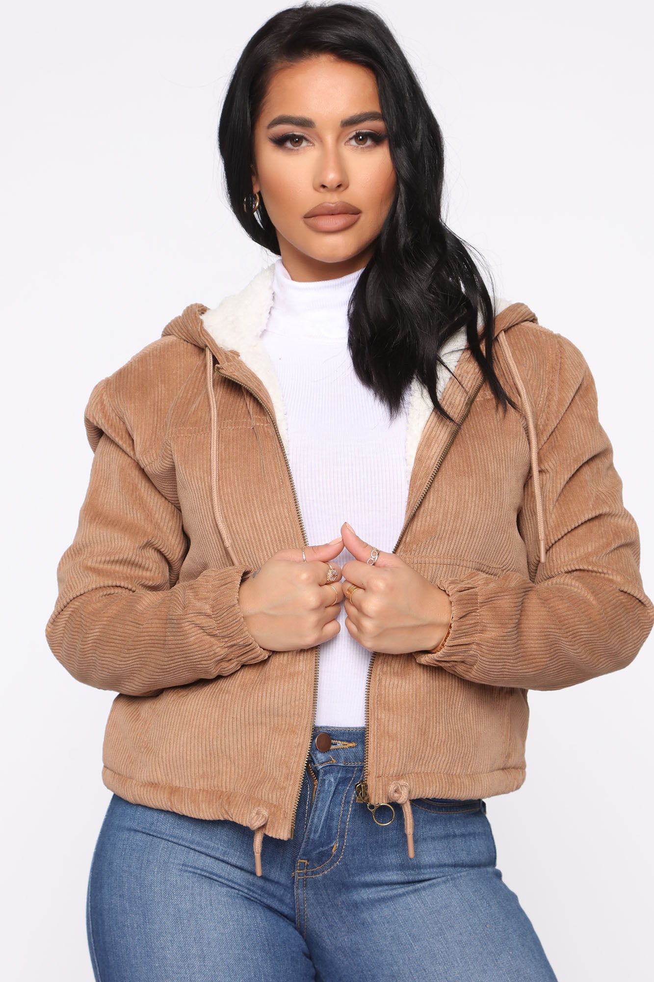 Sherpa Trucker Jacket - Tan, Fashion Nova, Mens Jackets