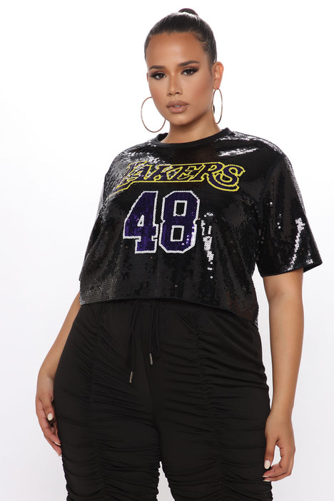 Sequin clearance lakers jersey