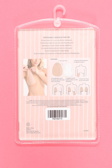 Reusable Stick On Nipple Covers 3 Pack (Nude) AU One Size Fits All