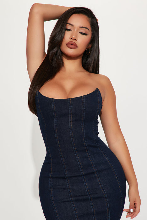 Fashion nova outlet jeans dress