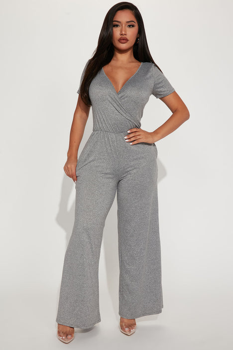 Abigail Jumpsuit Heather Grey Fashion Nova Jumpsuits Fashion Nova